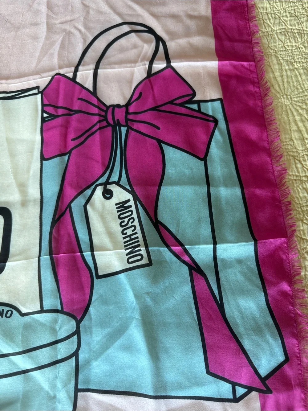 Moschino Teddy silk scarf